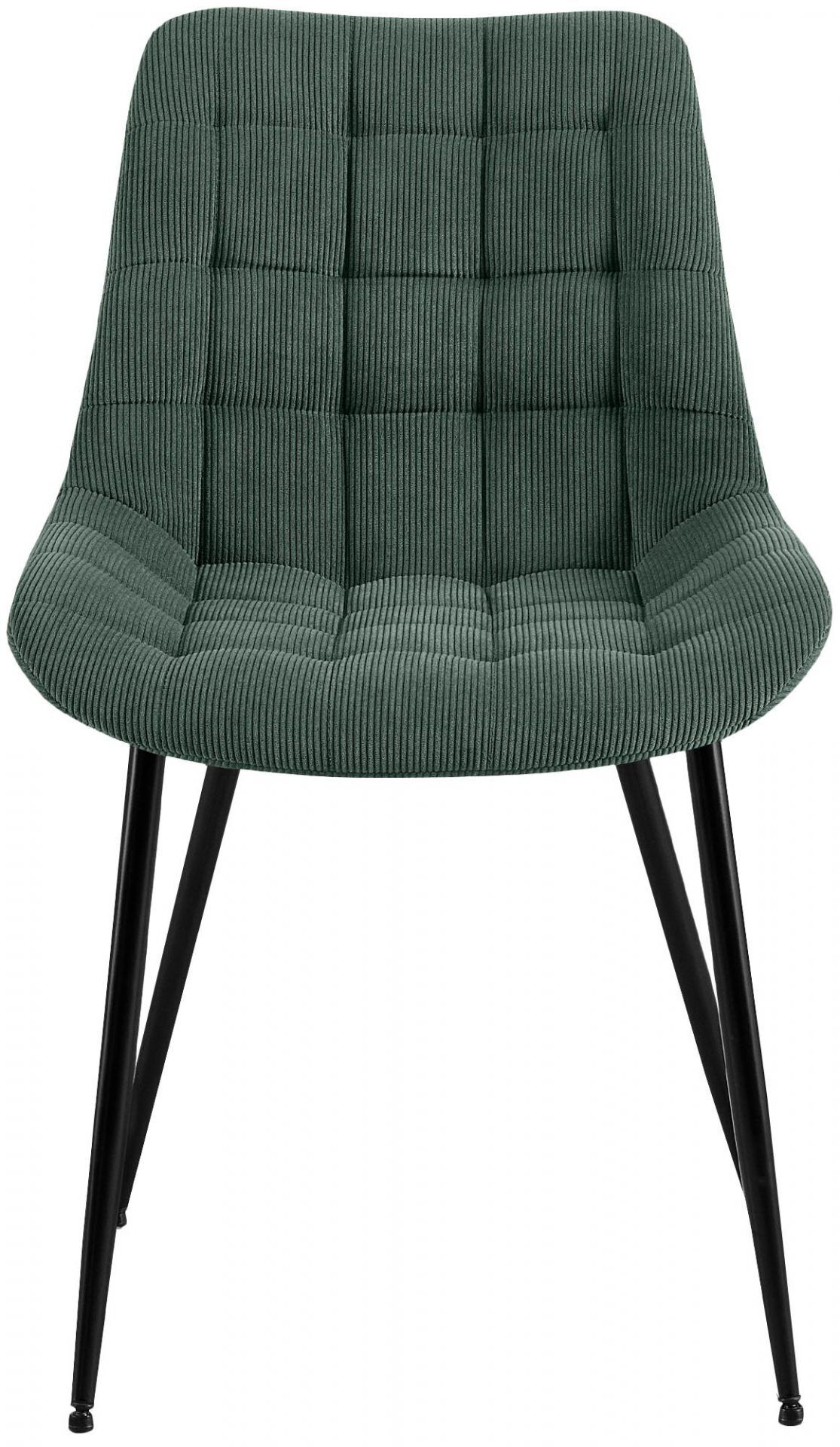 Esszimmerstuhl Sardna Cord, grün