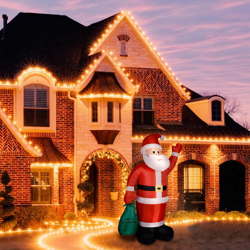 SRKLH Aufblasbare Weihnachtsmann-Dekoration Für Den Außenbereich