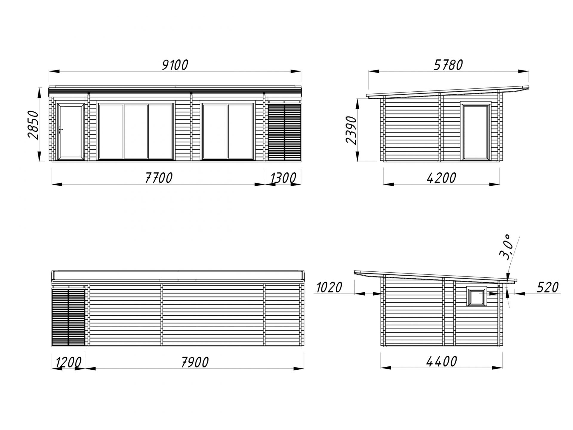 Palmako Gartenhaus Cecilia 27,3 m²