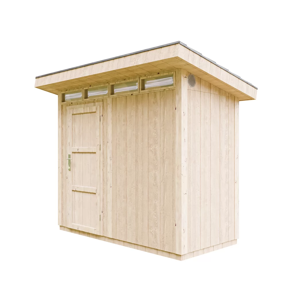 Pultdach Gartenhaus Norge mit LP® SmartSide® M901 – 250 x 118 cm – 3 m2