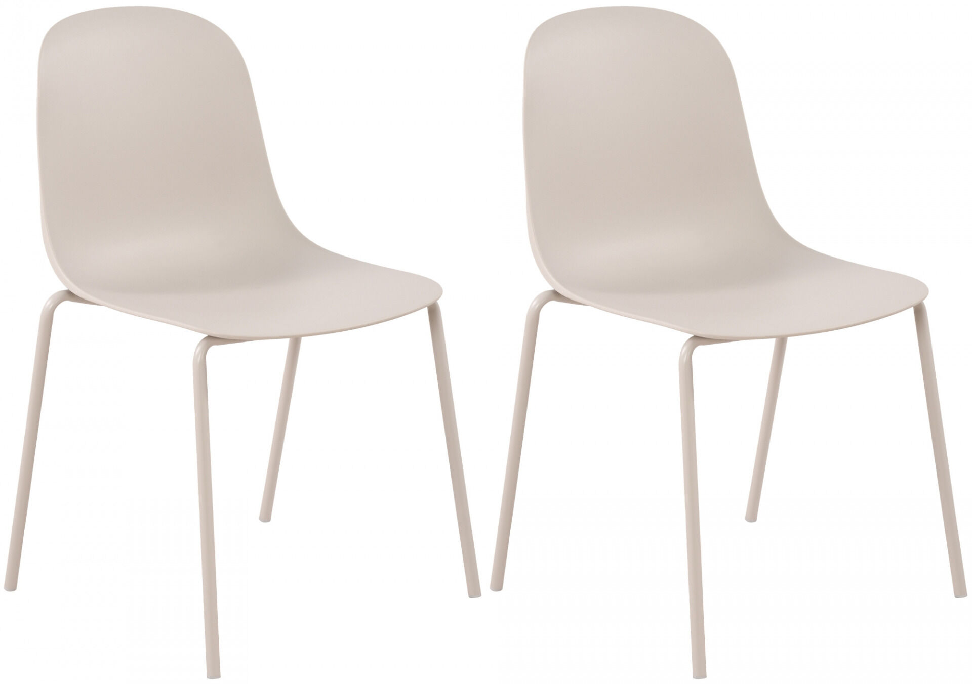 2er Set Stuhl Hardin, hellgrau