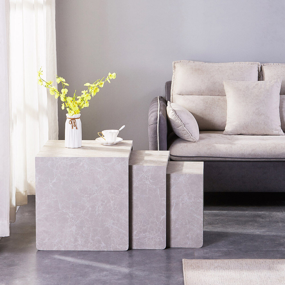 Beistelltisch IRIMA – 3er SetMarmor Beige