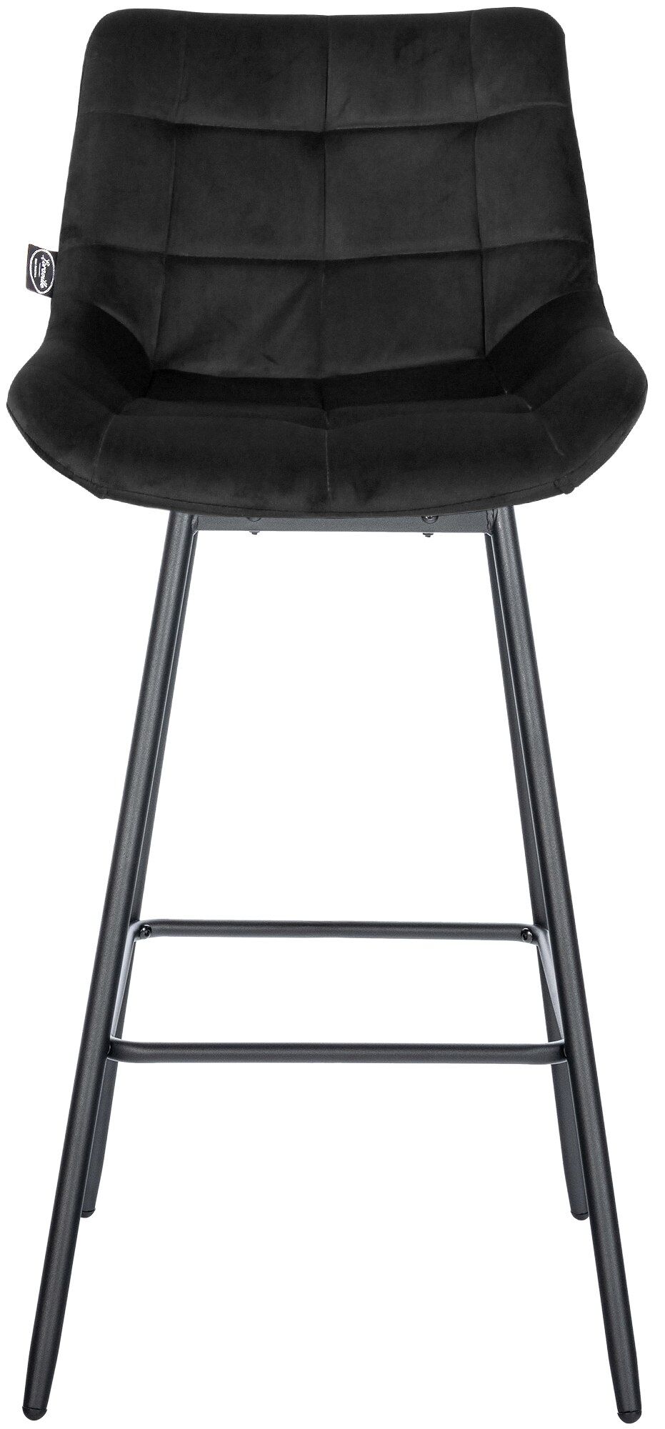 Barhocker Weston Schwenkbar Samt, schwarz