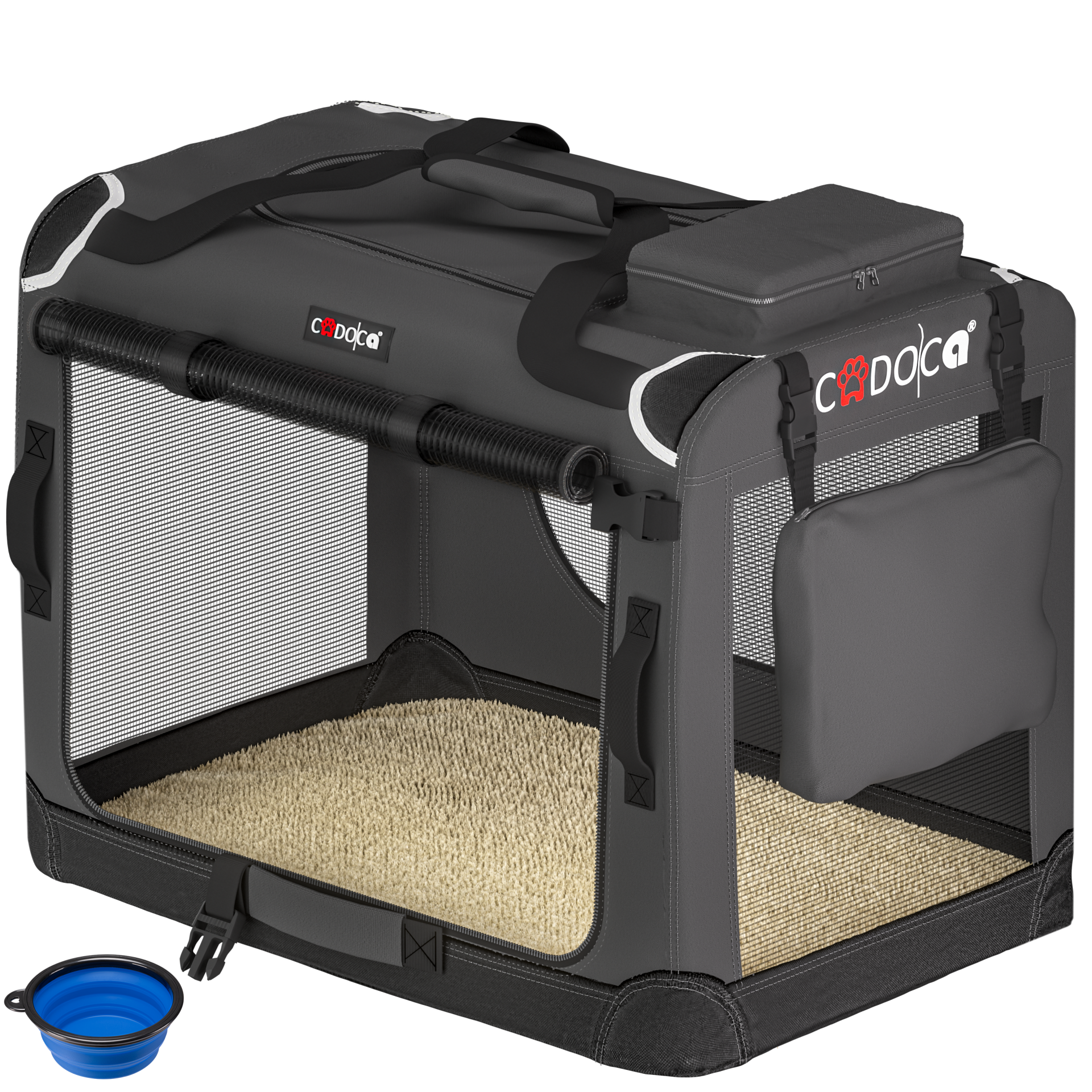 Hundebox faltbar M 60x42x44cm Anthrazit