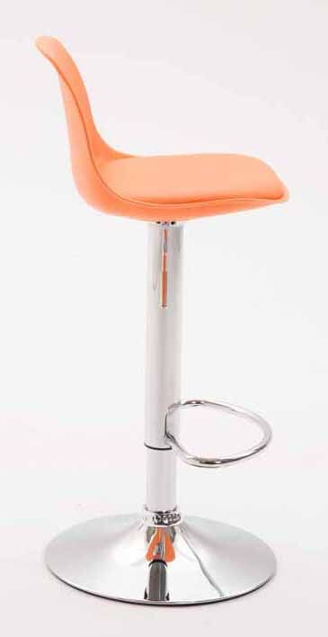 2er Set Barhocker Kiel Kunststoff chrom, orange
