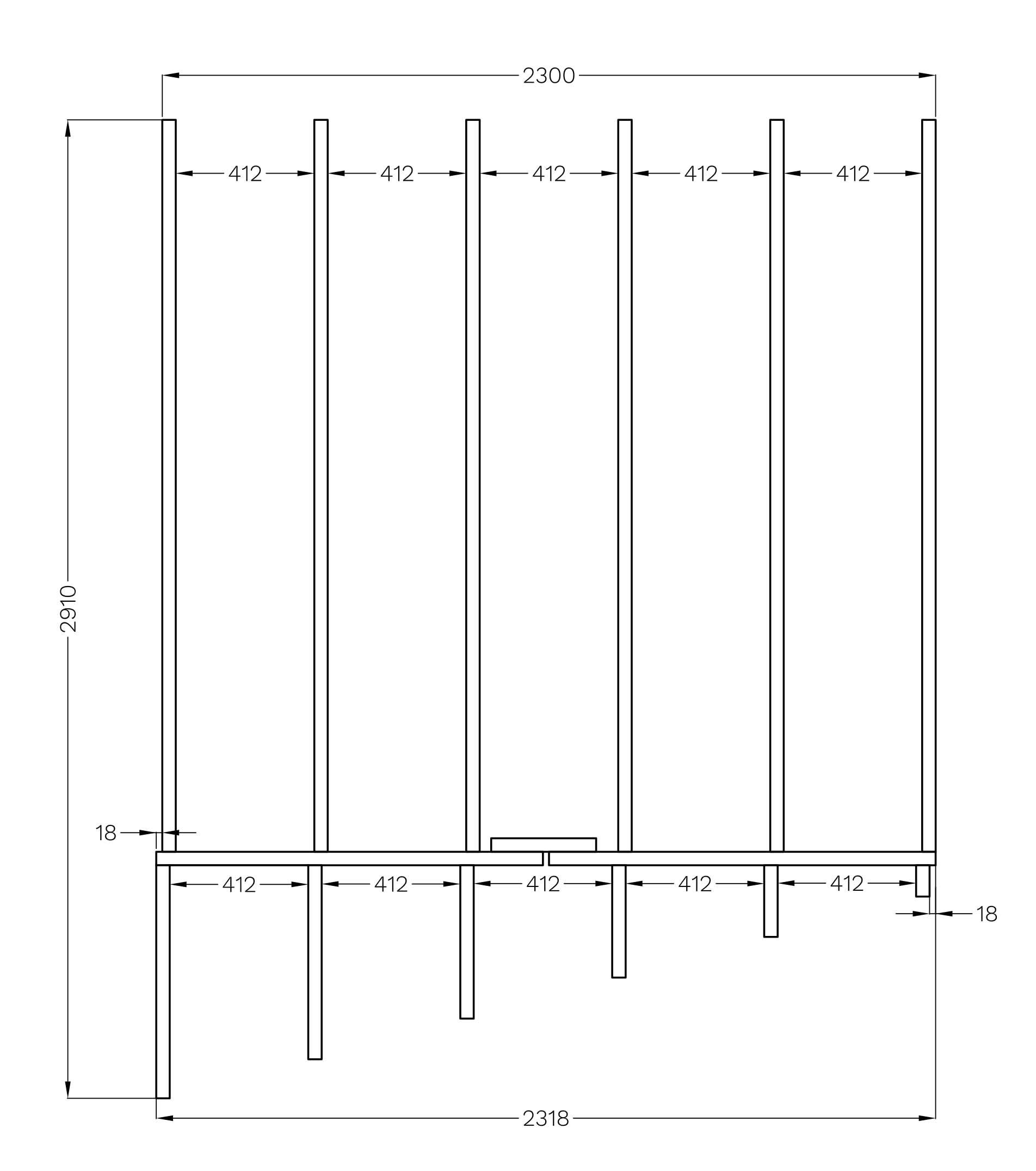 Gartenhaus Holz Concept Office anthrazit 230 x 293 cm