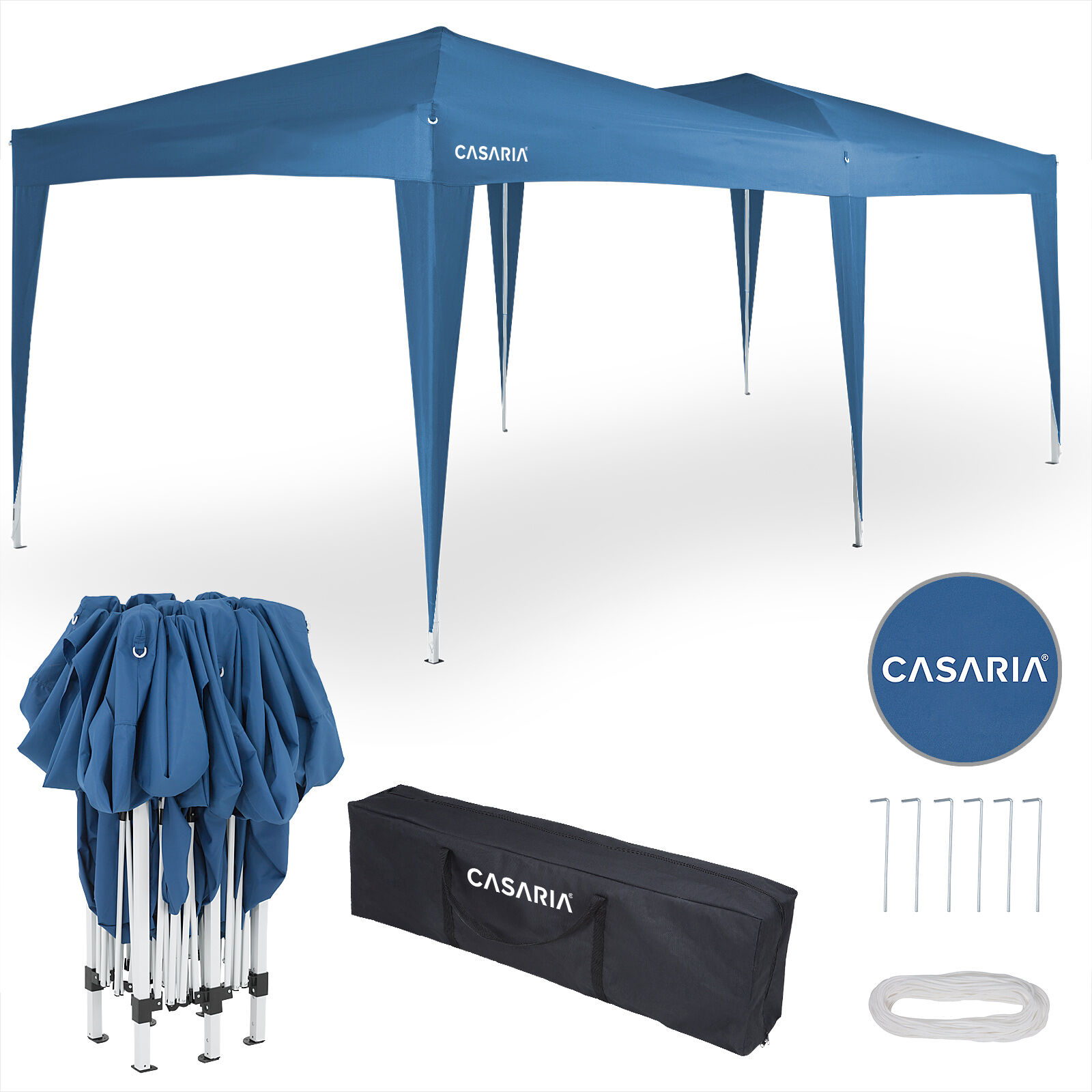 Faltpavillon Blau 3x6m UV-Schutz 50+