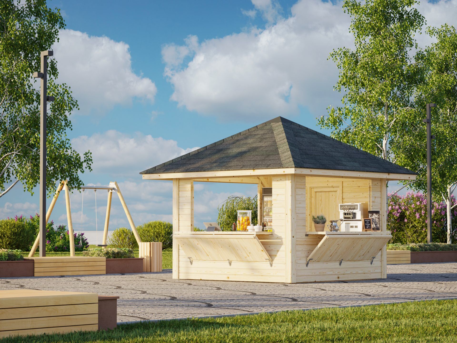 Palmako Marktstand Bianca 8,3 m2 Set 106