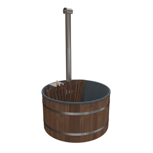 Hot Tub 170 – Badefass aus Thermoholz mit Holzofen & Kunststoffeinsatz