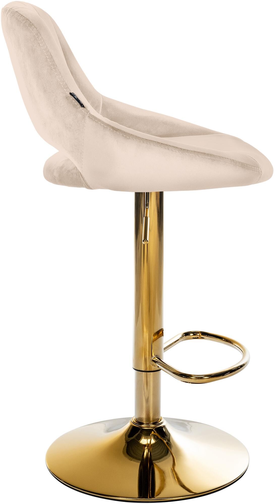 Barhocker Milet Samt gold, creme