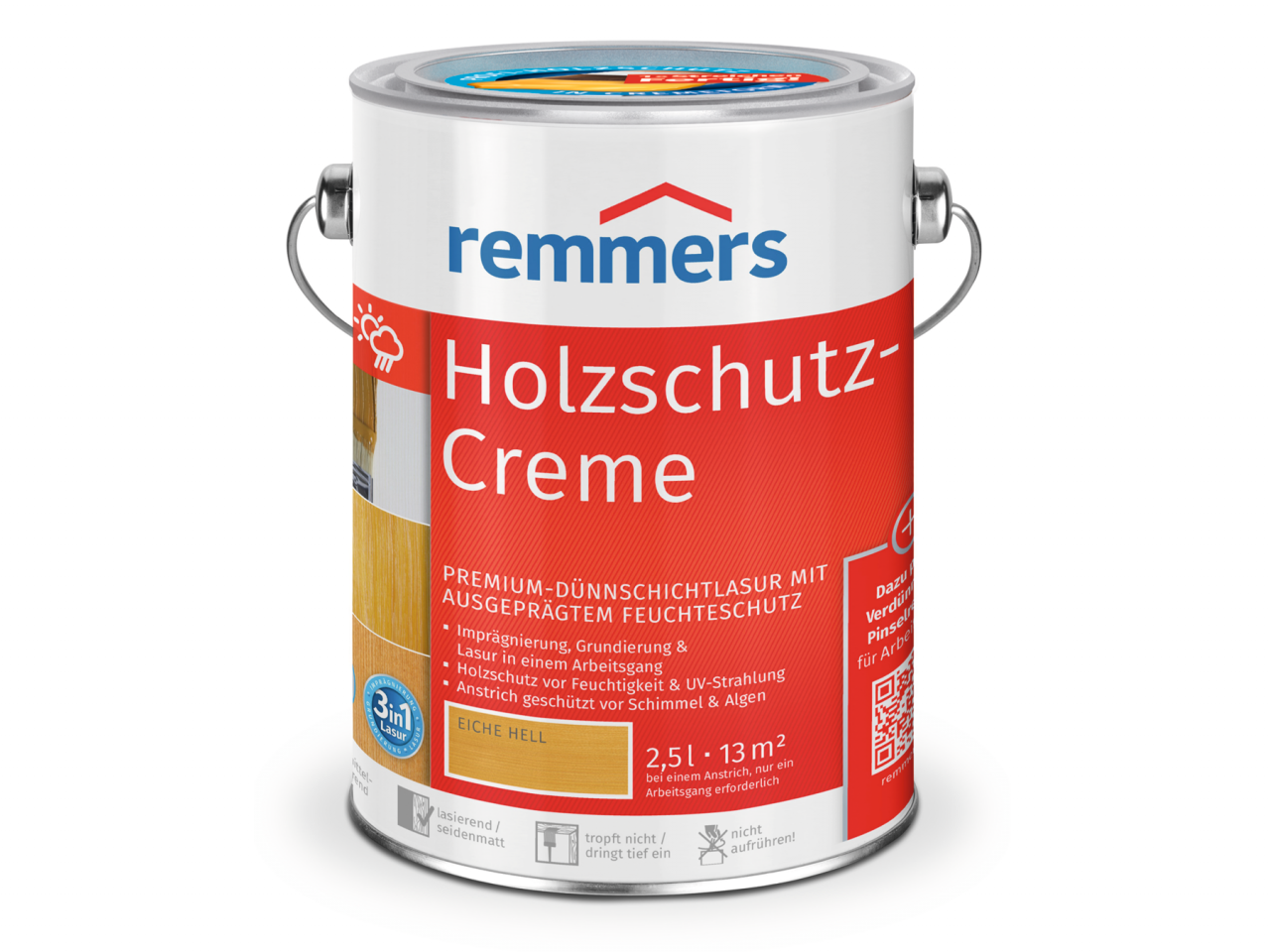 Remmers Holzschutz-Creme 2.5 l, silbergrau (RC-970)