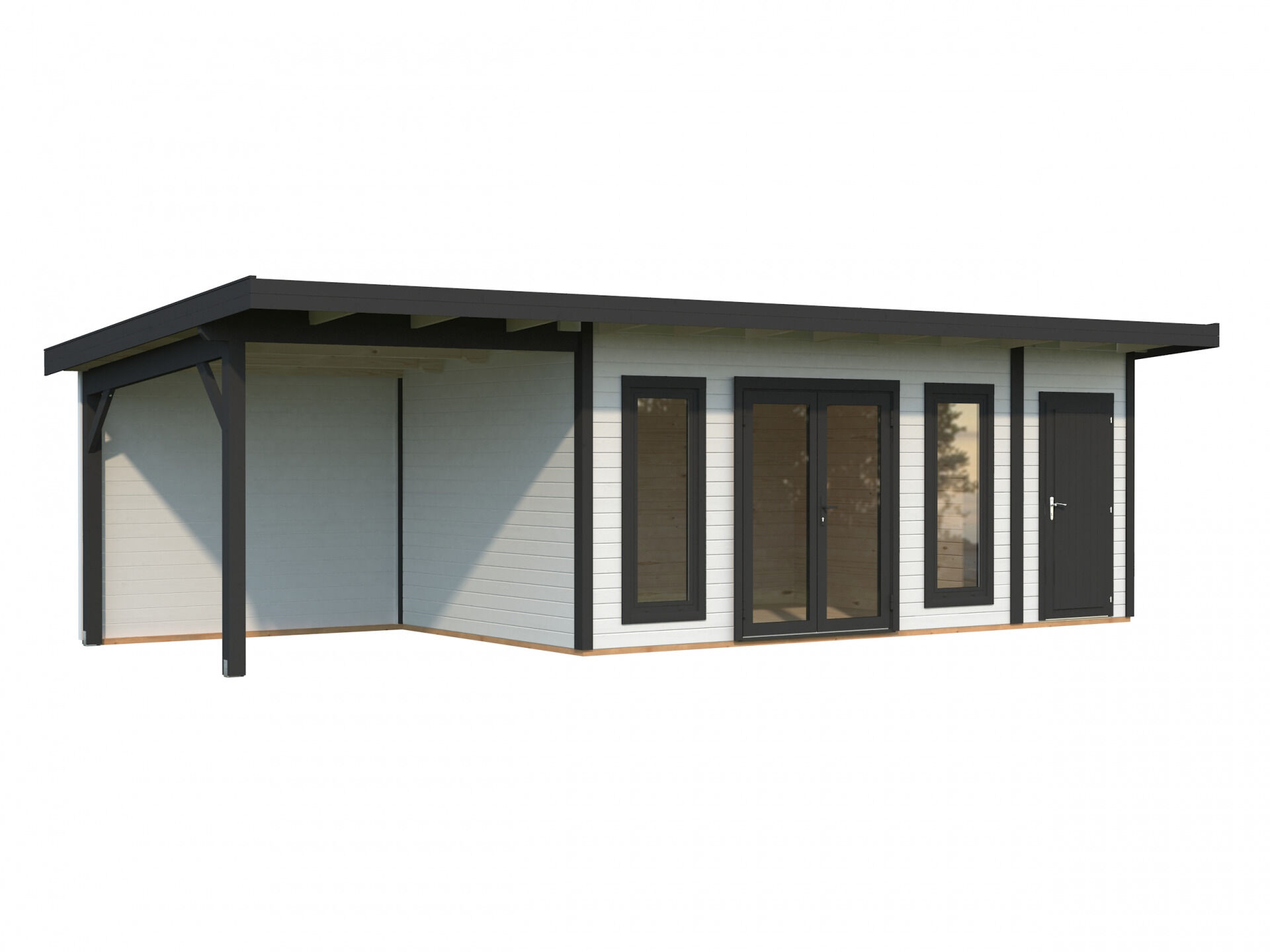 Palmako Pultdach Gartenhaus Aurelia 16,7+7,9 m²