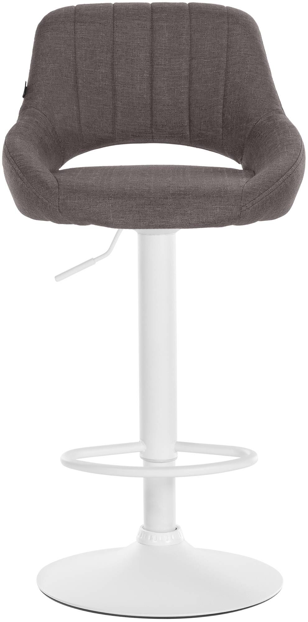 Barhocker Milet Stoff weiß, dunkelgrau