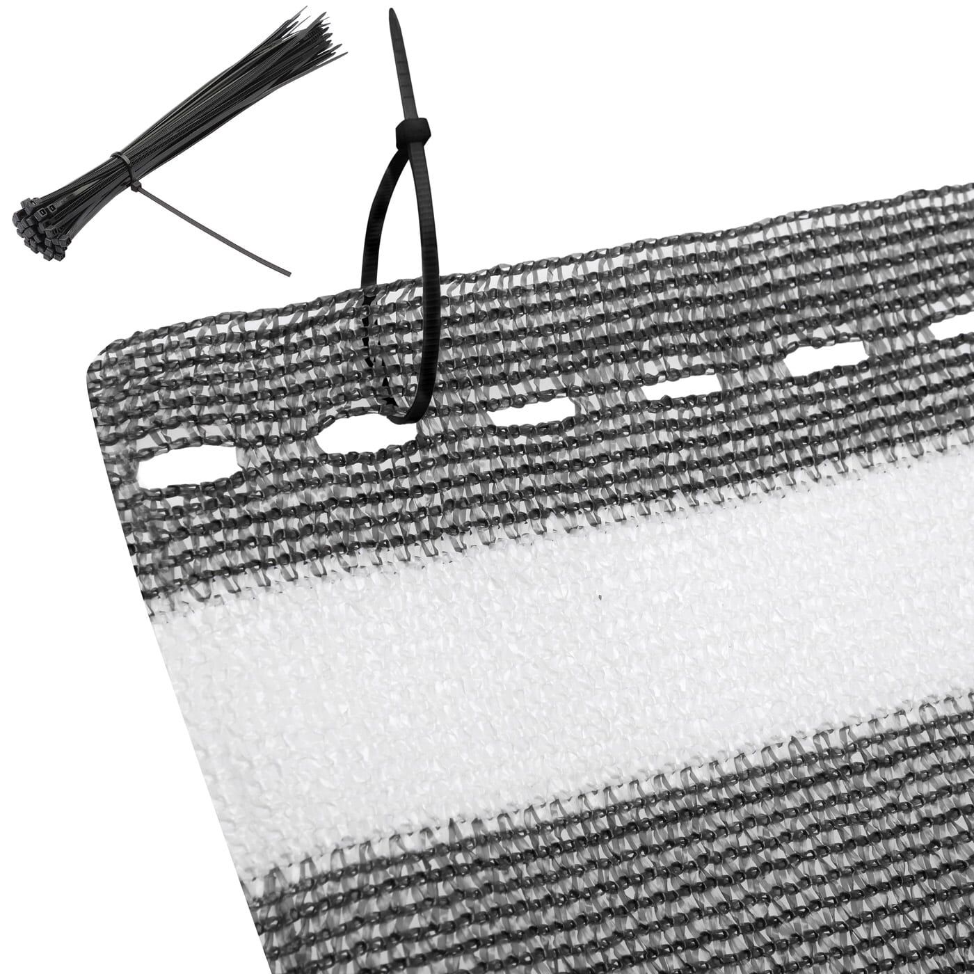 Balkonsichtschutz Grau/Weiß 1,2x10m