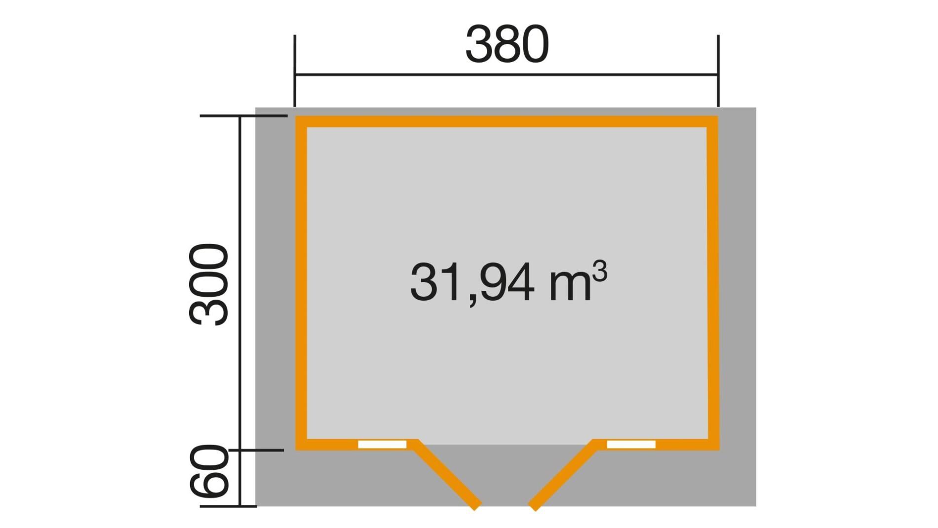 weka Weekendhaus 137 Gartenhaus 4,6x3,7m
