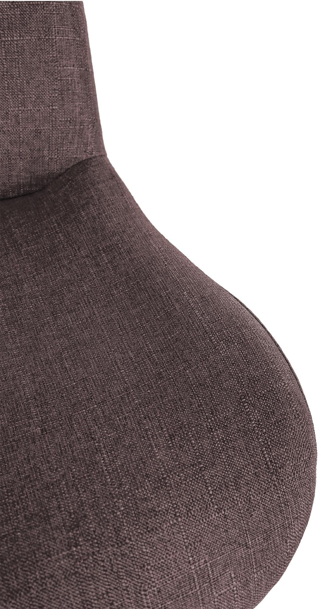 Barhocker Solon Chrom Stoff, dunkelbraun