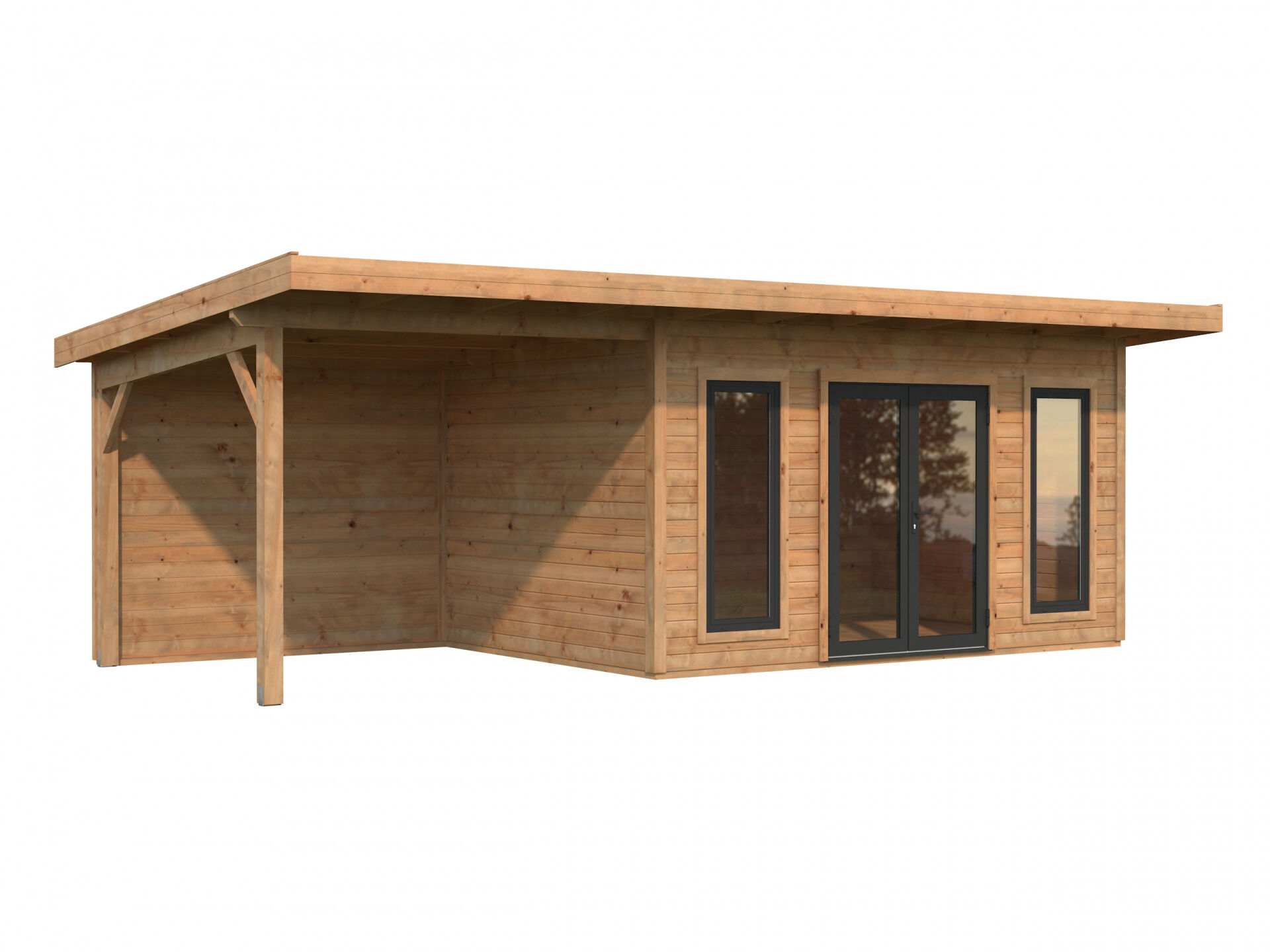 Palmako Pultdach Gartenhaus Aurelia 12,7+7,9 m²