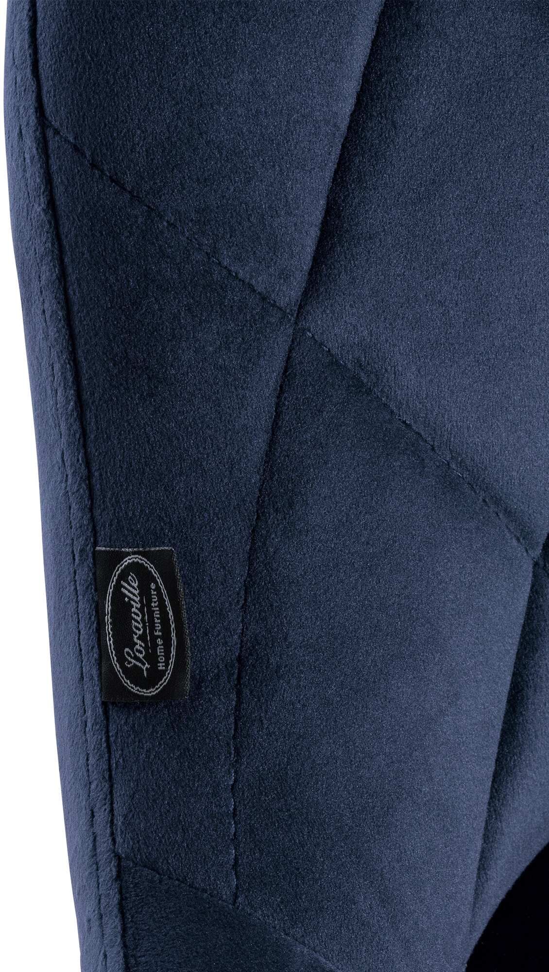 Barhocker Lazio Samt schwarz, blau