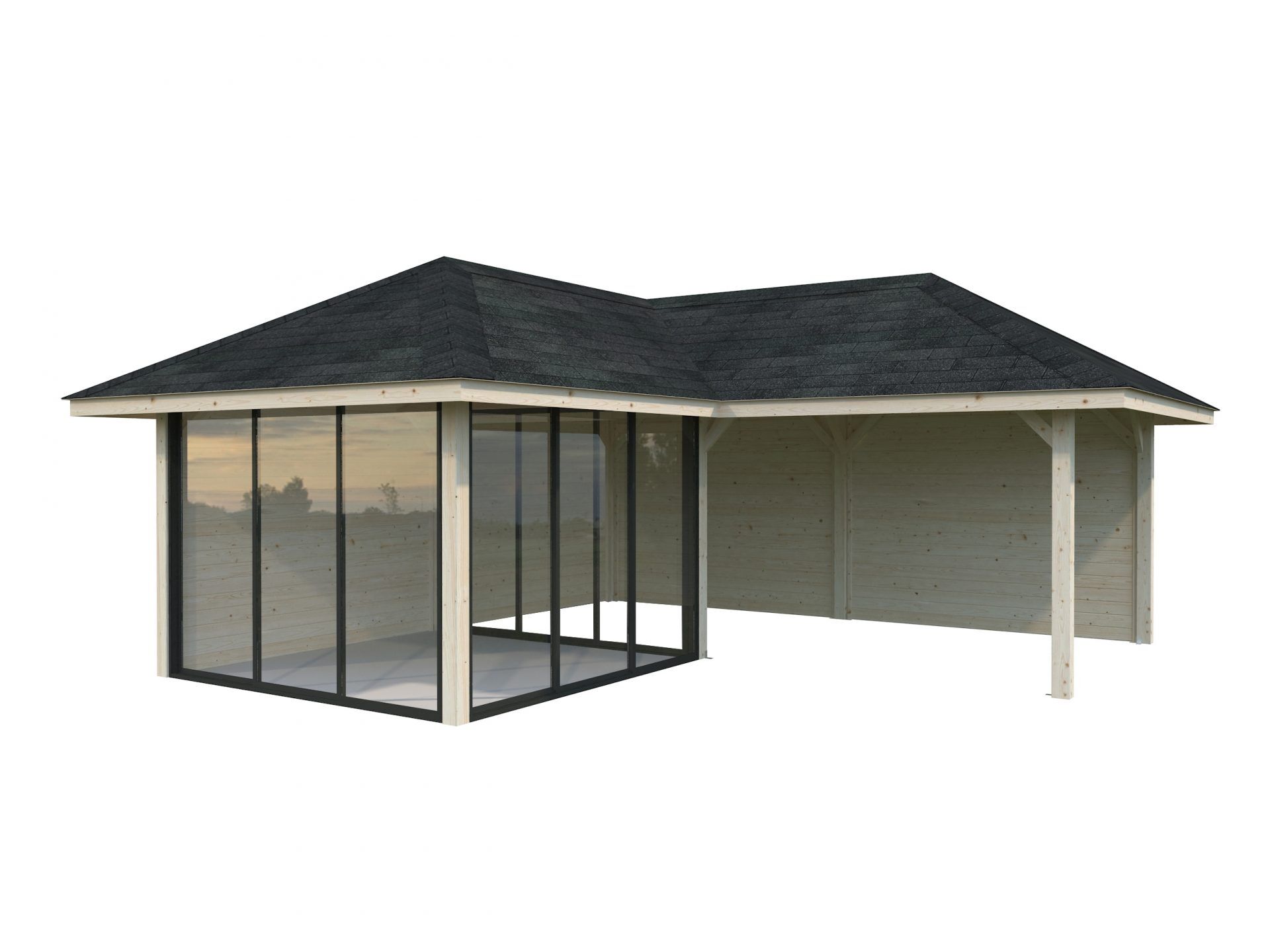 Palmako Pavillon Bianca 24,9 m2 Set 212 Slide