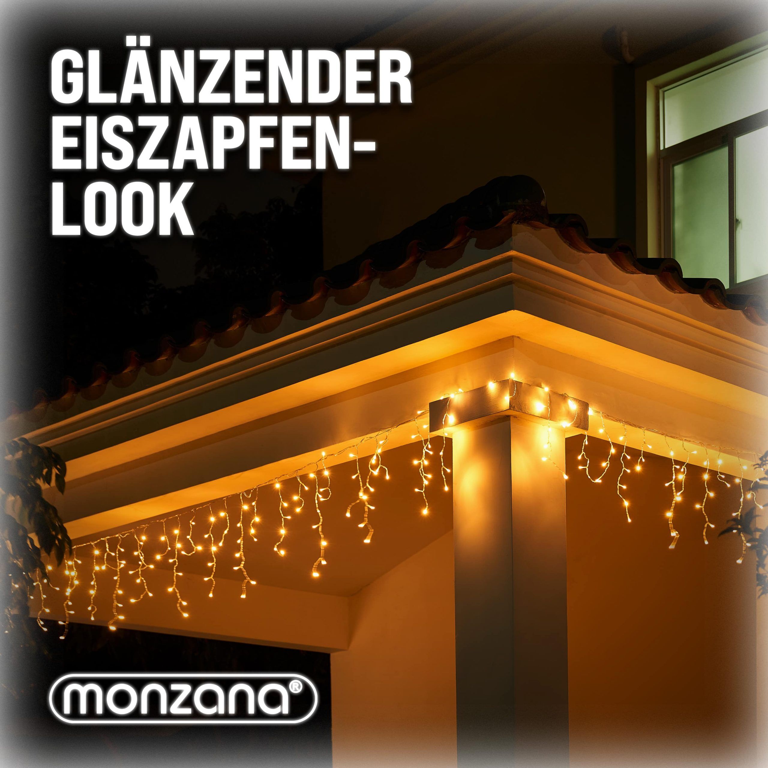 Regenlichterkette LED Warmweiß 10m