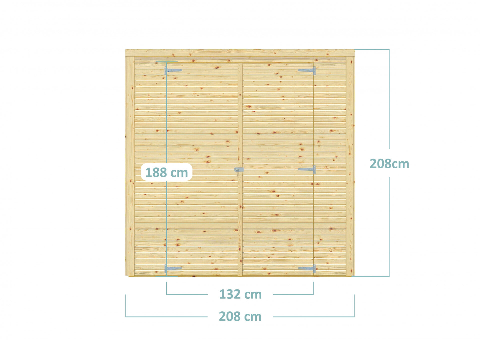 Gerätehaus Holz Box 1 schwarz/natur 207 x 103 cm