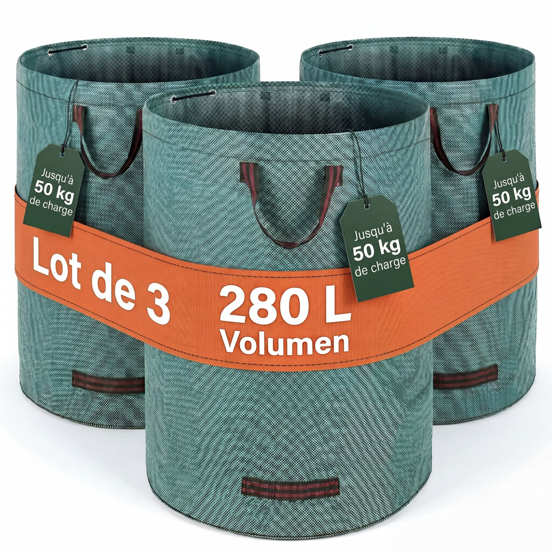 Gartentasche 3er-Set 280L max 50kg