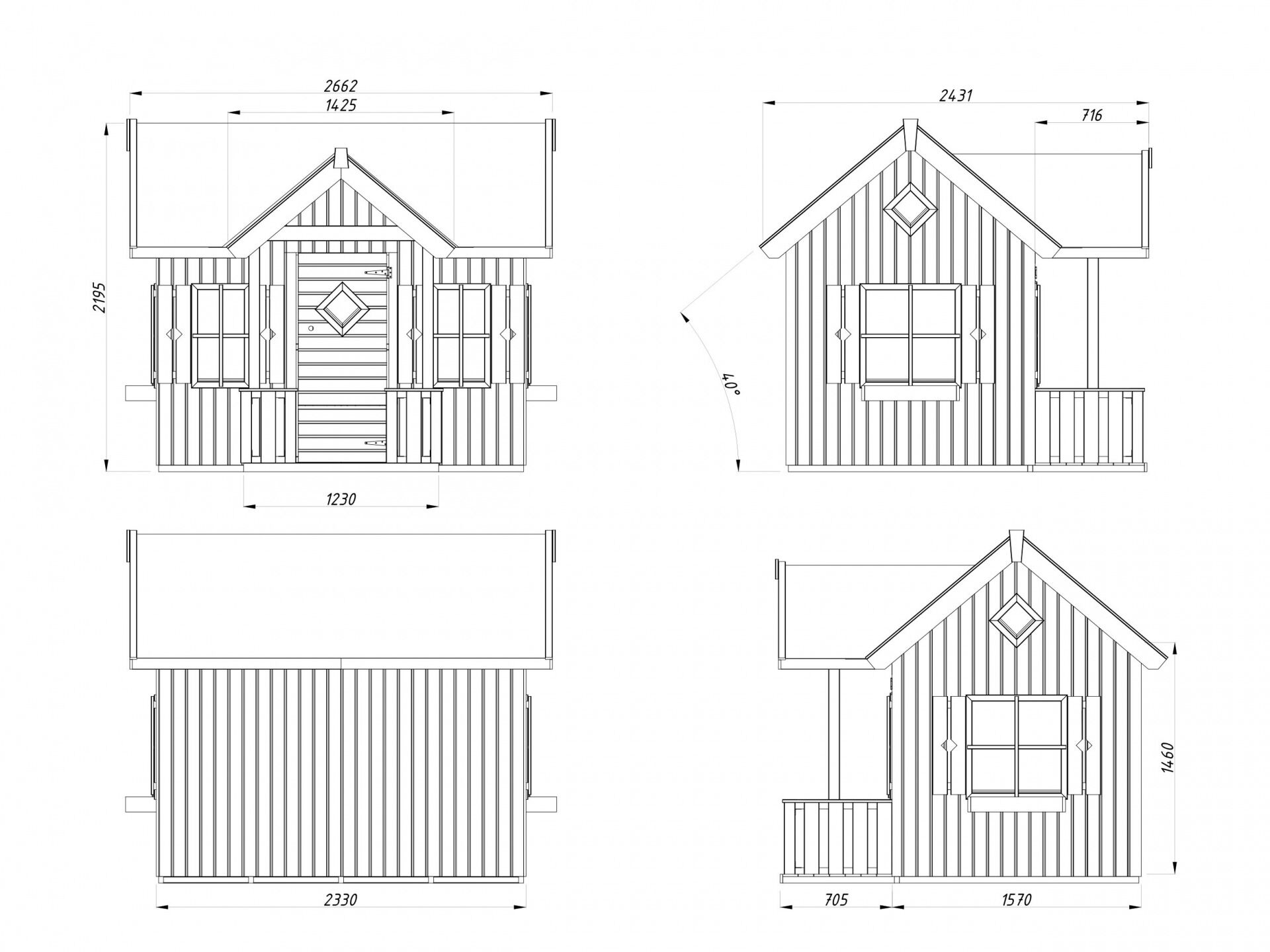 Palmako Kinderspielhaus Jennie 3,6 m²