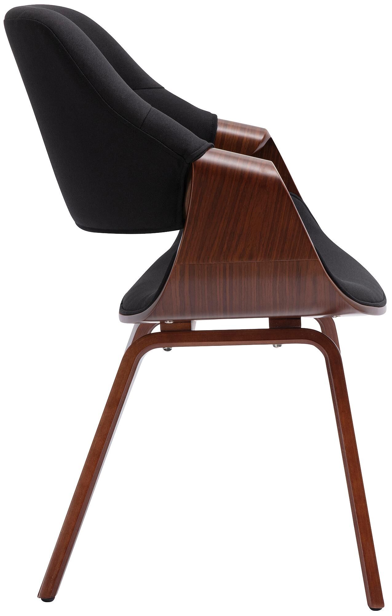 Esszimmerstuhl Maira Stoff, walnuss/schwarz