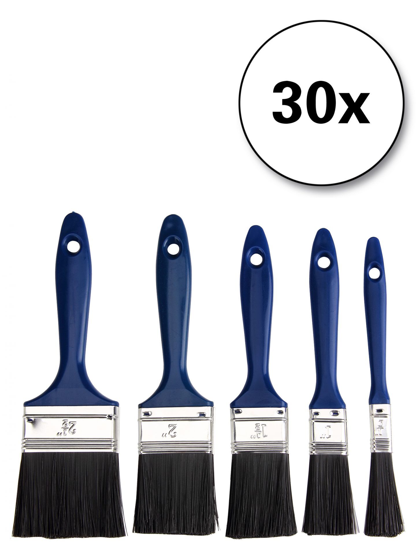 Pinselset 30-tlg - 5 verschiedene Größen