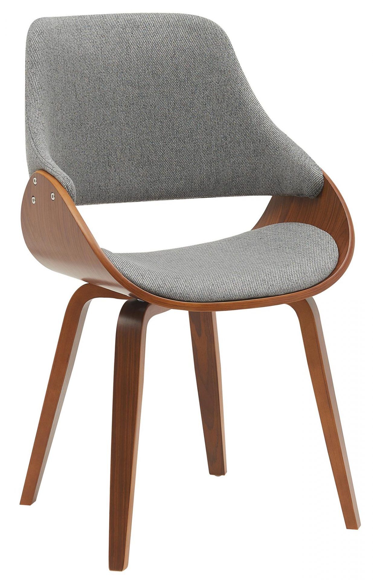 Esszimmerstuhl Vangale Stoff, walnuss/dunkelgrau