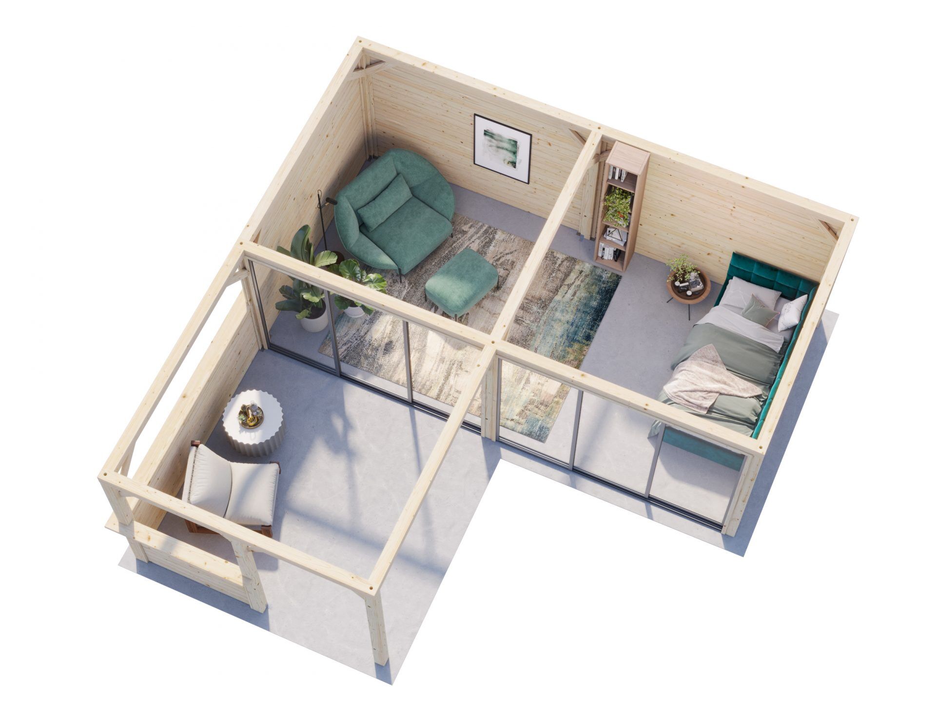 Palmako Pavillon Lenna 24,9 m² Set 722 Slide Plus