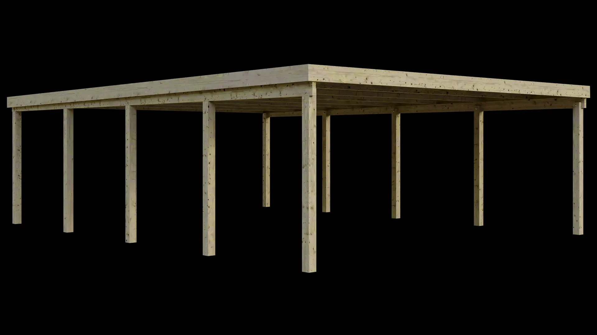 Carport VC 610x800 Kiefer Massivholz