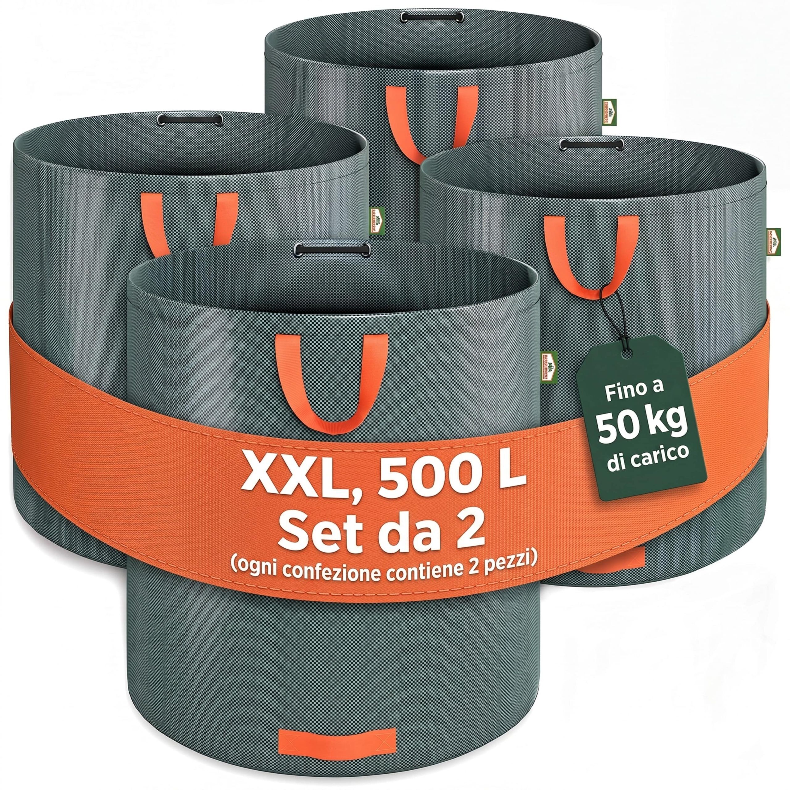 Gartenabfallsack 4er-Set je 500 Liter