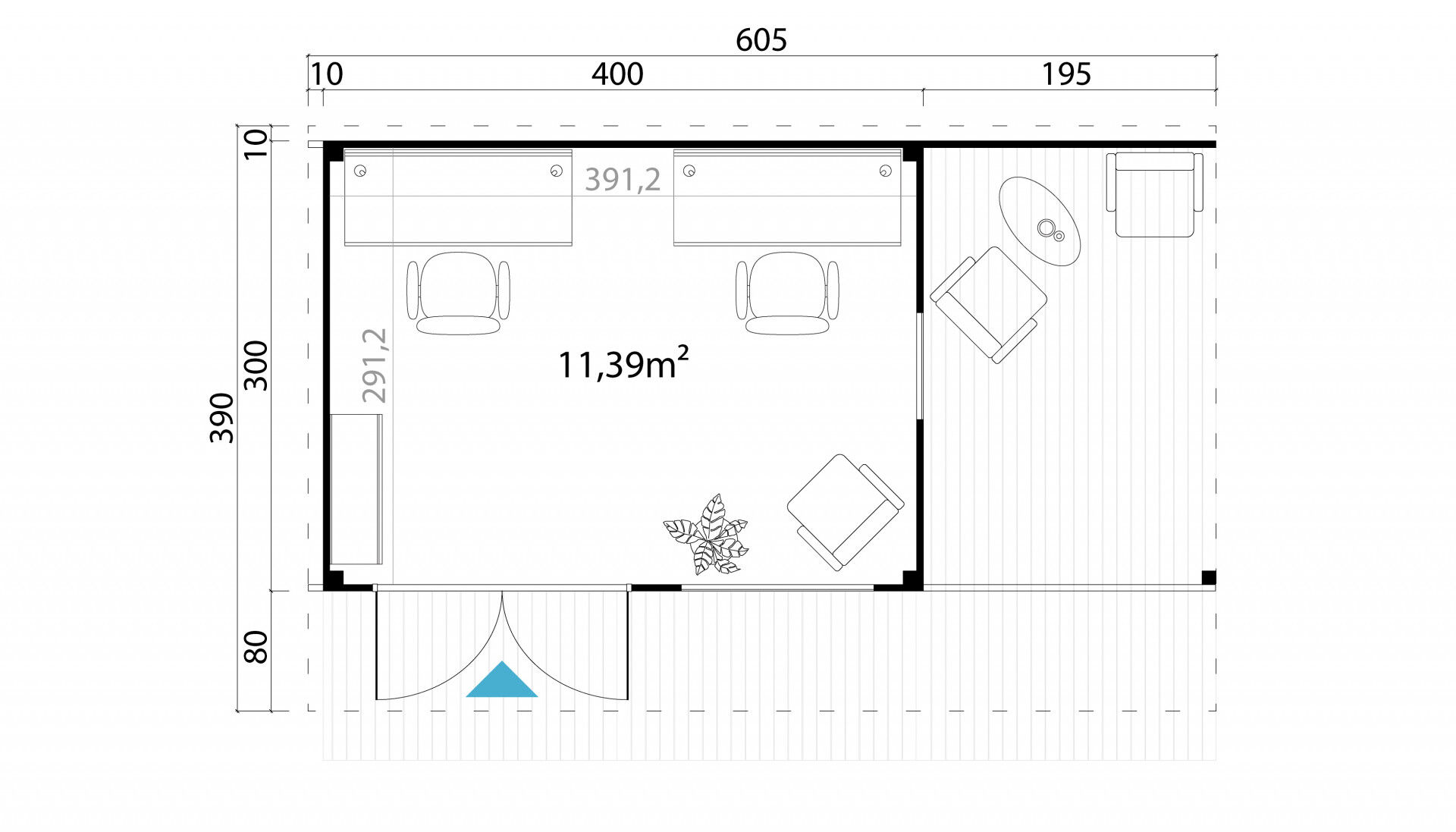 Lasita Maja Gartenhaus Domeo 7