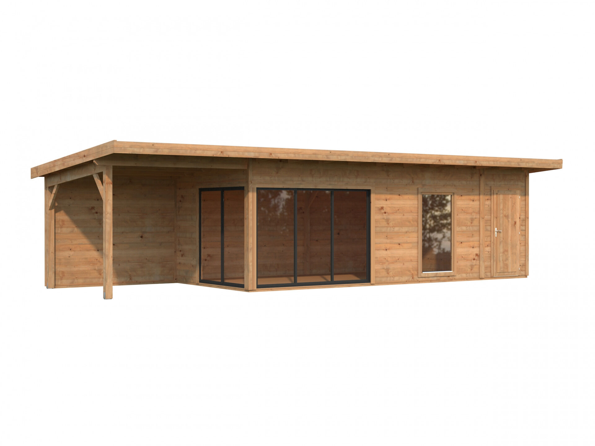Palmako Pultdach Gartenhaus Andrea 21,1+7,9 m² Slide
