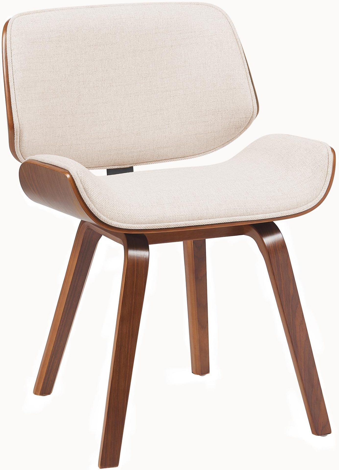 Besucherstuhl Beverley Stoff, walnuss/creme