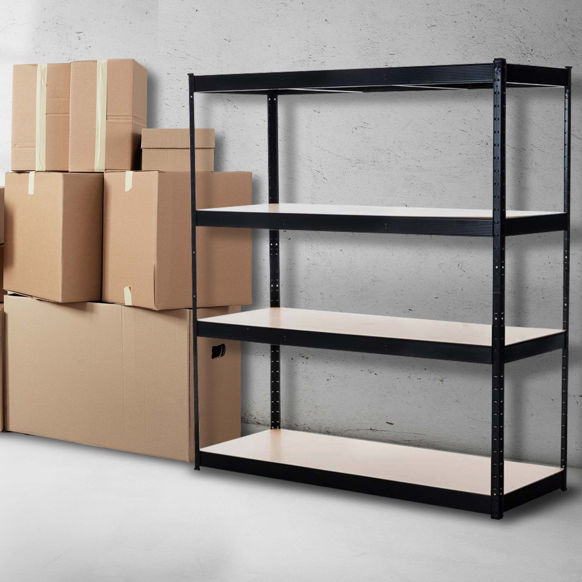 Schwerlastregal 160x60x180 cm, schwarz