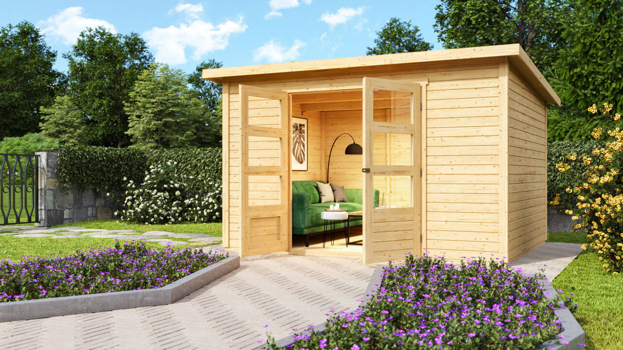 Pultdach Gartenhaus Stockach 5 natur