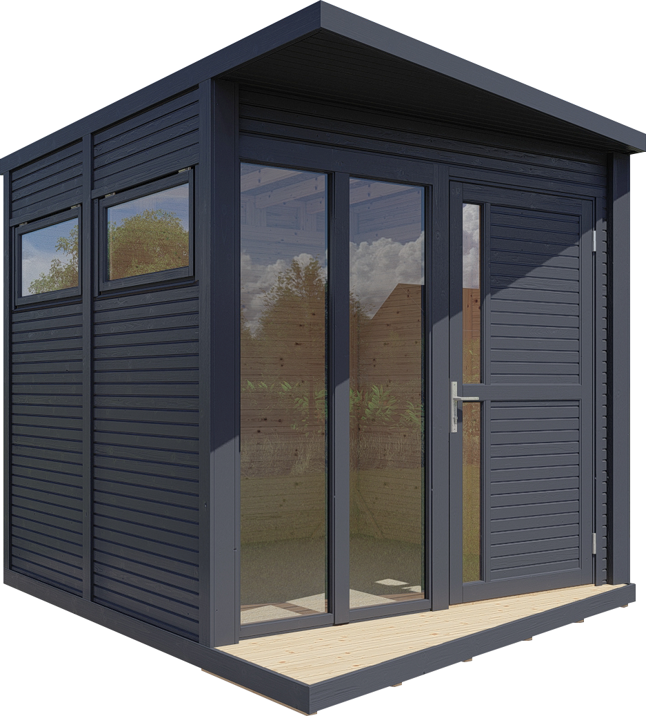 Gartenhaus Holz Concept Office anthrazit 230 x 293 cm