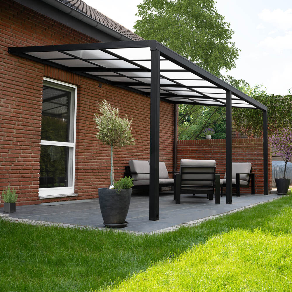 Terrassenüberdachung SOLIS DELUXE - 390 x 295 x cm Grau