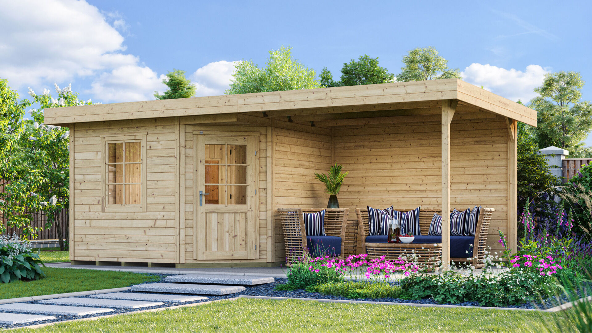 weka Saunahaus 28 mm SALO natur