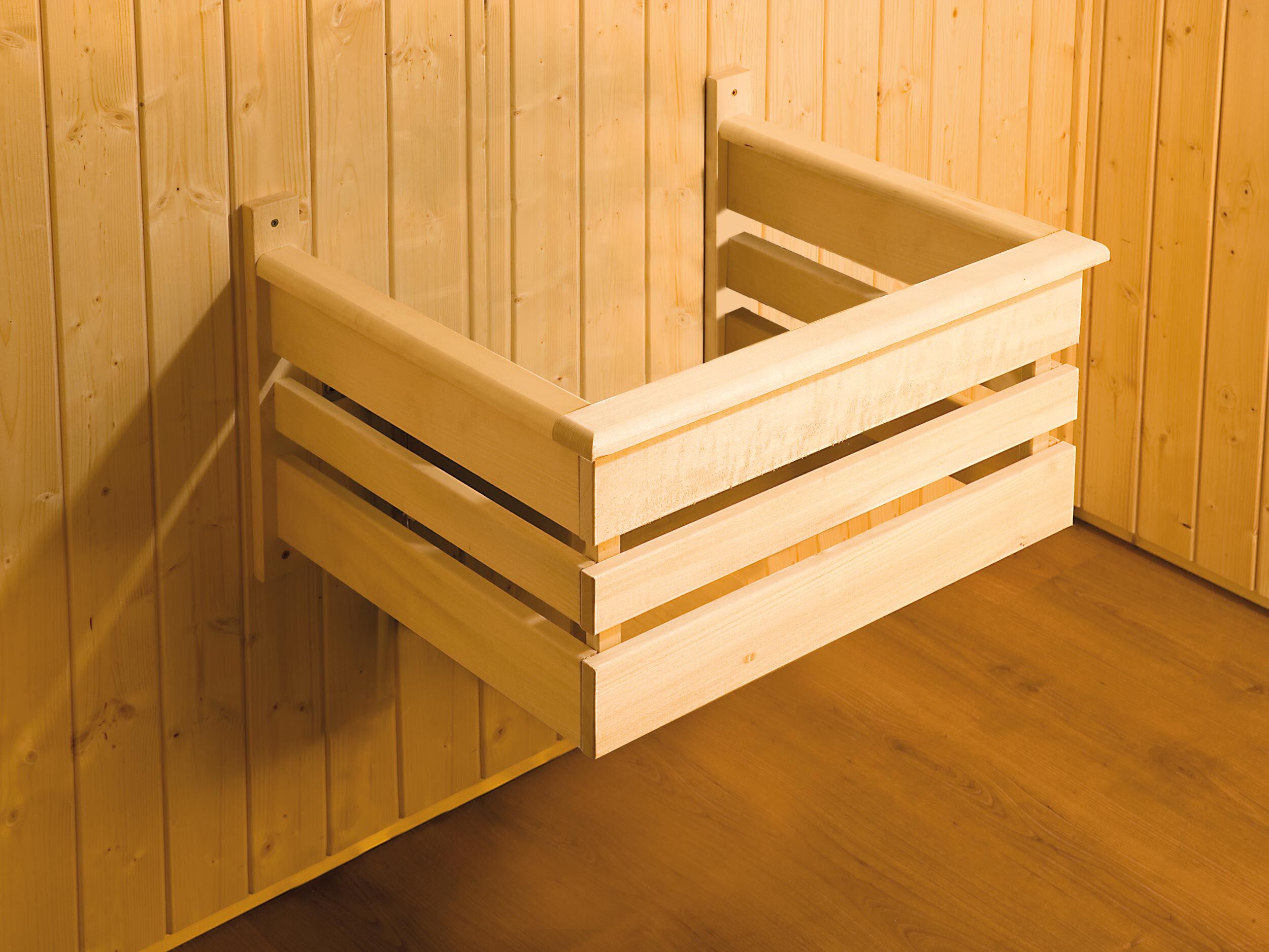 weka Design-Sauna KEMI PANORAMA 1 inkl. 7,5 kW OS-Ofenset