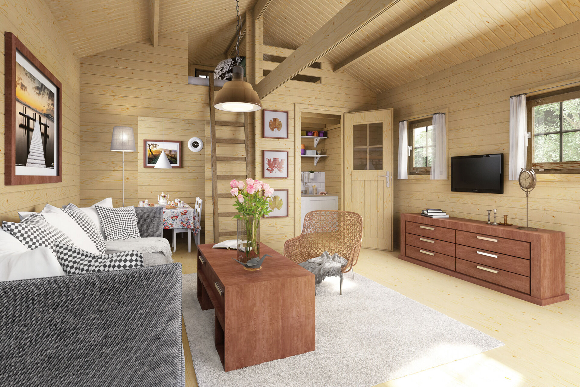 weka Weekendhaus 155 Gartenhaus 5,0x6,9m