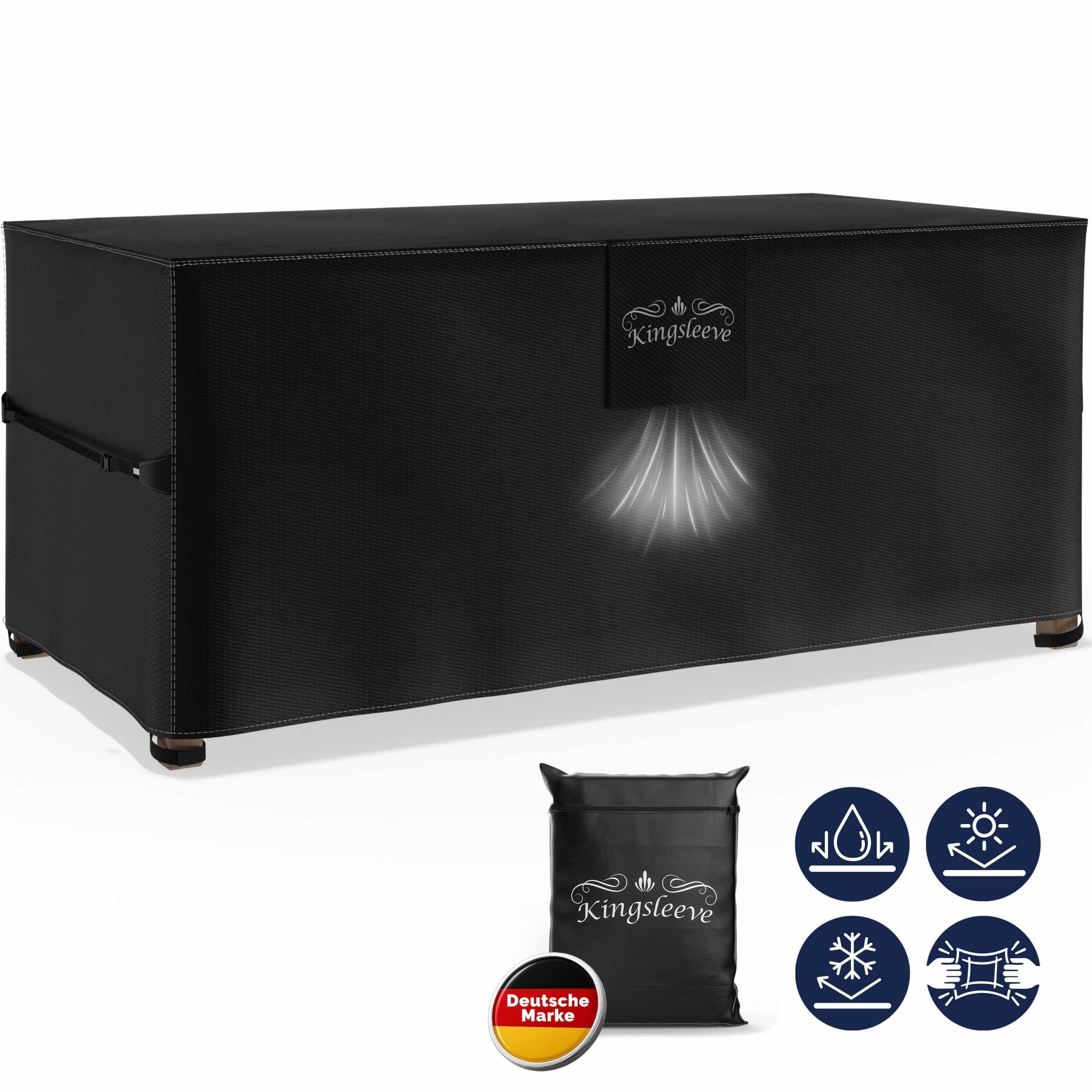 Abdeckplane Bierzeltgarnitur Anthrazit 180x90x74cm 8000mm Wassersäule