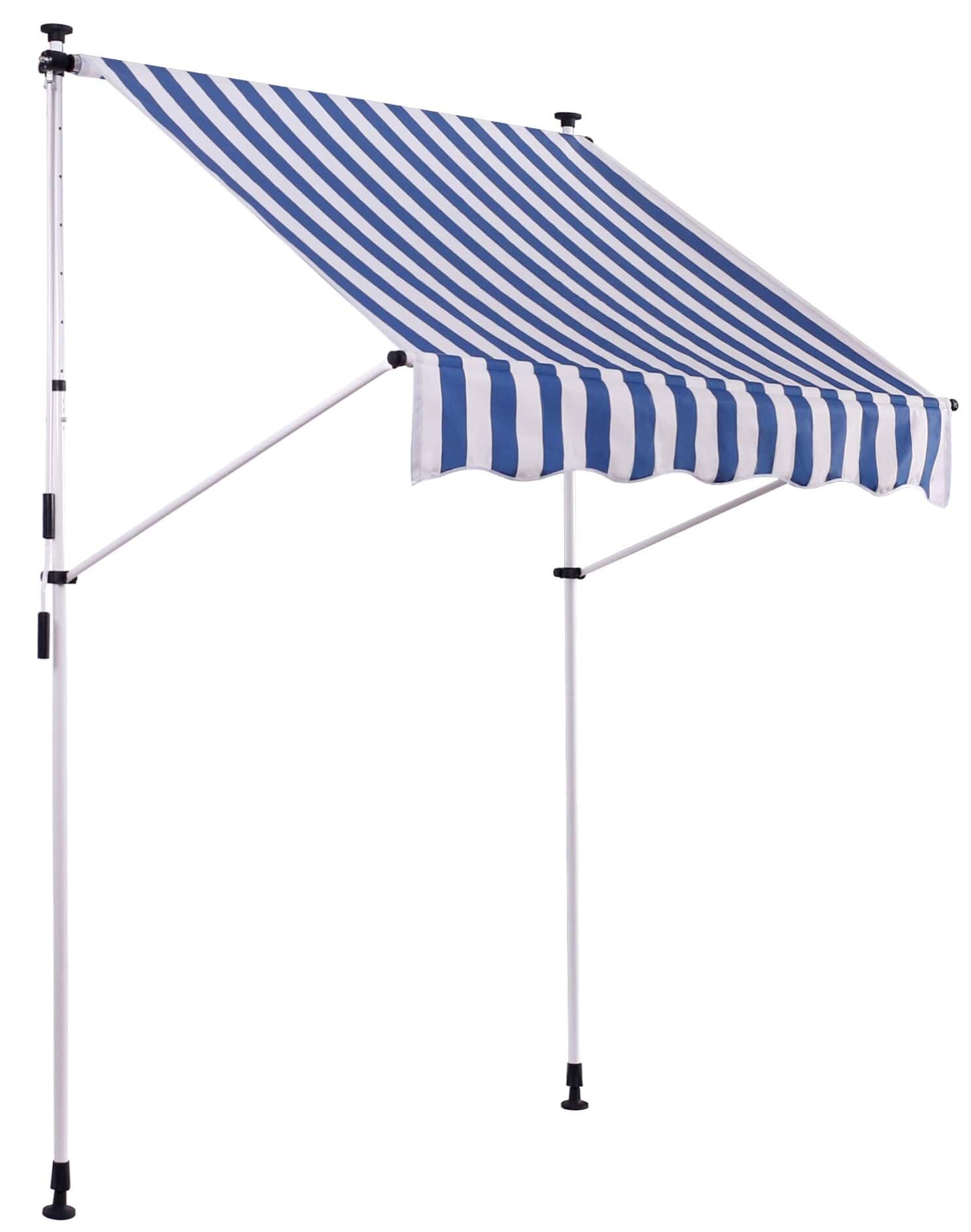 Klemmmarkise Westerly 350x120 cm, weiß/blau