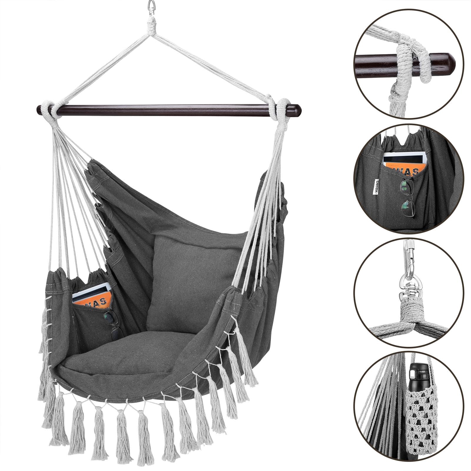 Hängesessel Anthrazit 170x100x150cm