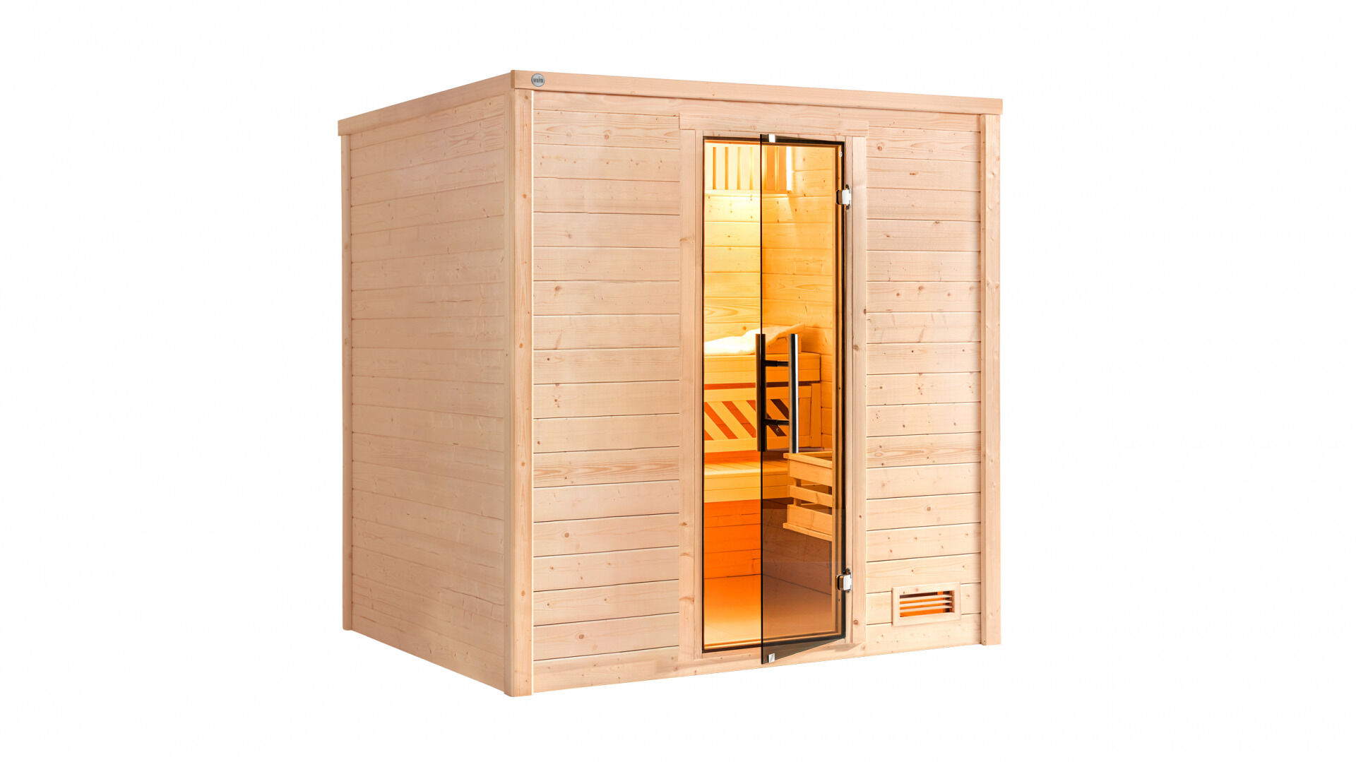 weka Premium-Massivholzsauna 45 mm BERGEN 3, ohne Ofen, ohne Beleuchtung