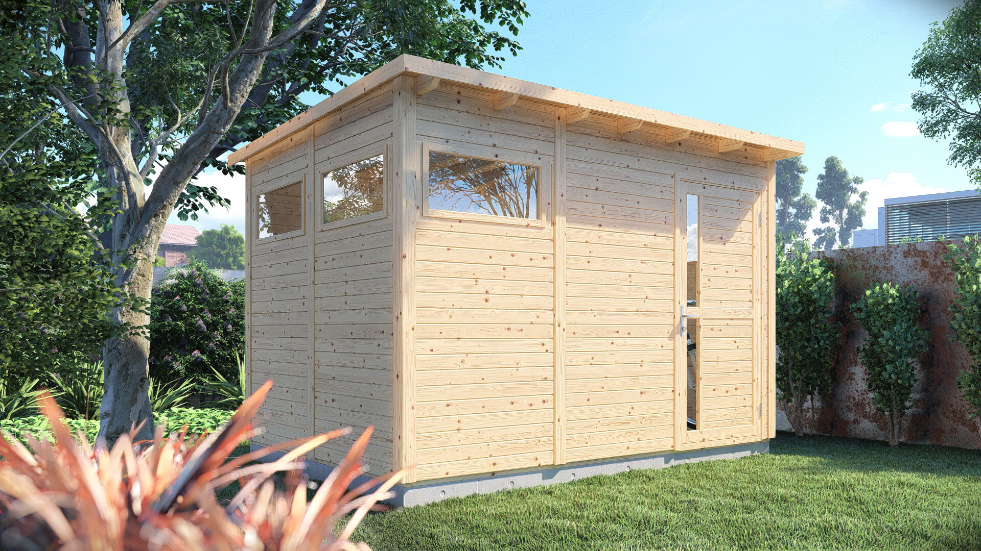 Gartenhaus Holz Pentus 3 naturbelassen 337 x 234 cm