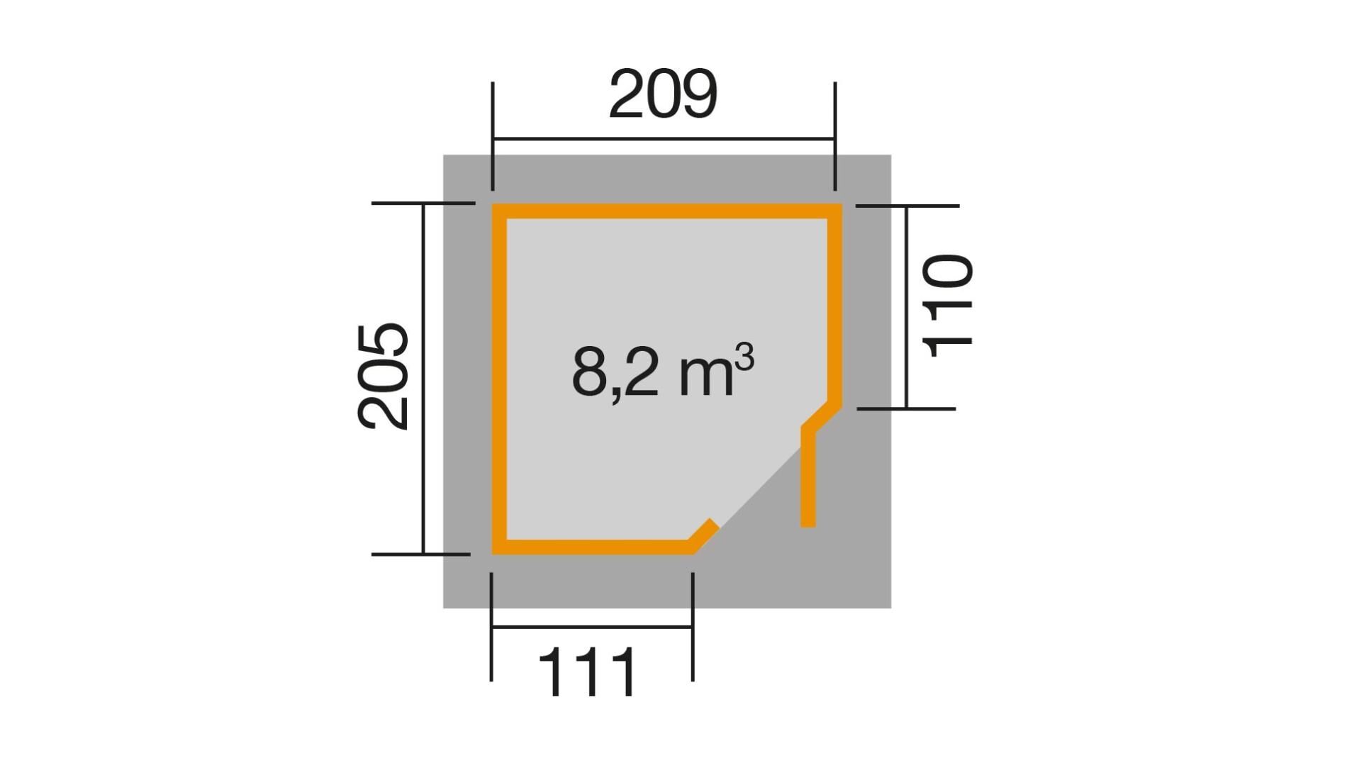 weka Gartenhaus 229 A 2,4x2,4m