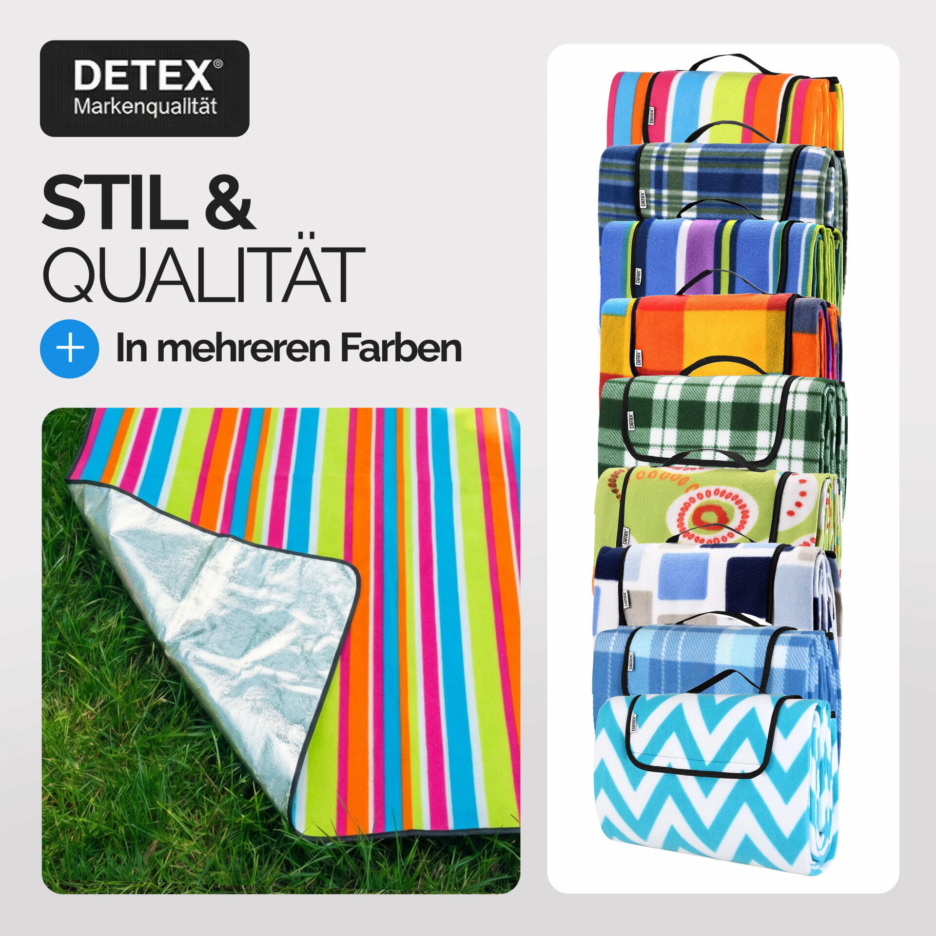 Picknickdecke Bunt 1,95x1,5m